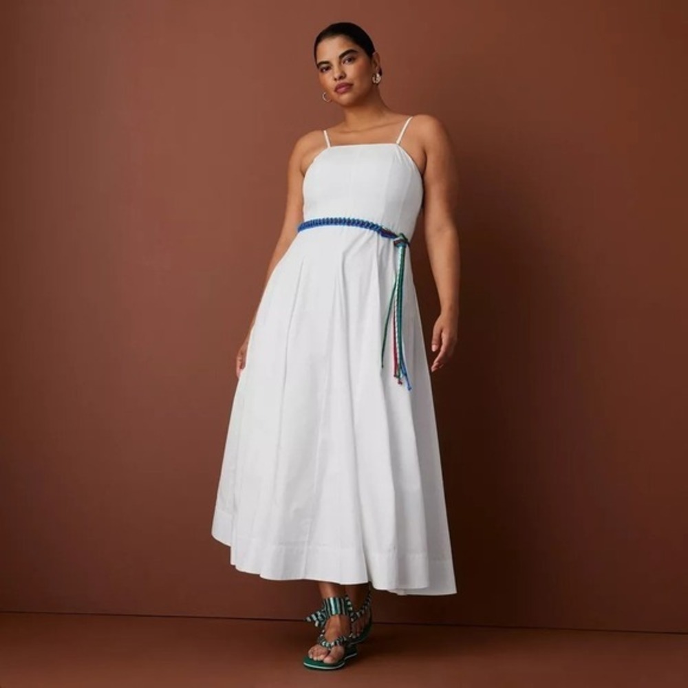 Rosie Assoulin x Target S Small Spaghetti Strap OR Strapless Midi Dress in White